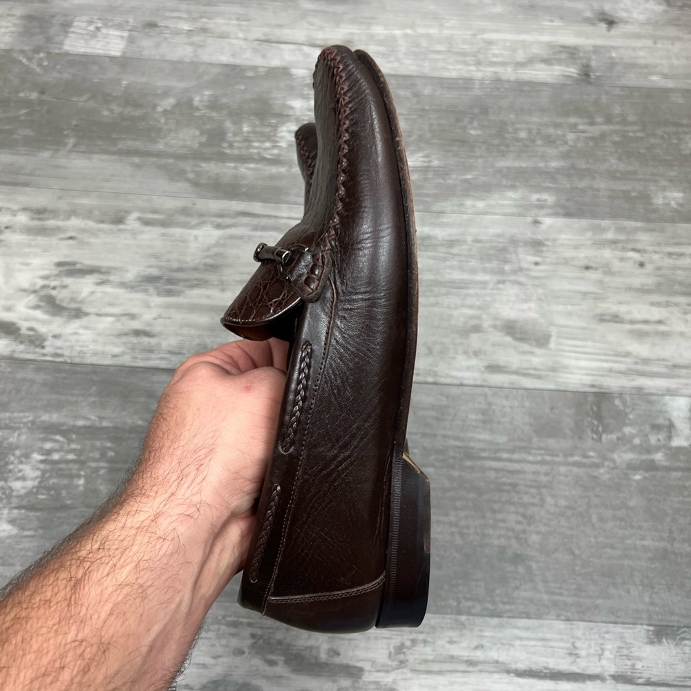 Mezlan Brown Crocodile Loafers 9.5 M - Picture 5 of 10